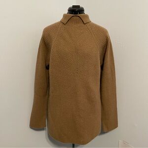 Tan Cashmere Collared Sweater Size M